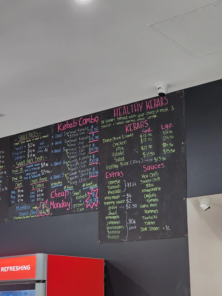 Menu, Kebab Express Riverway Plaza