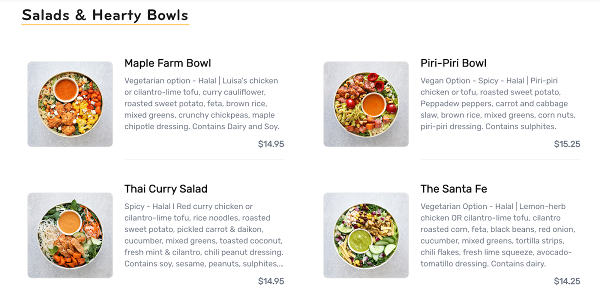 Menu, Mad Radish l Healthy Restaurant & Catering