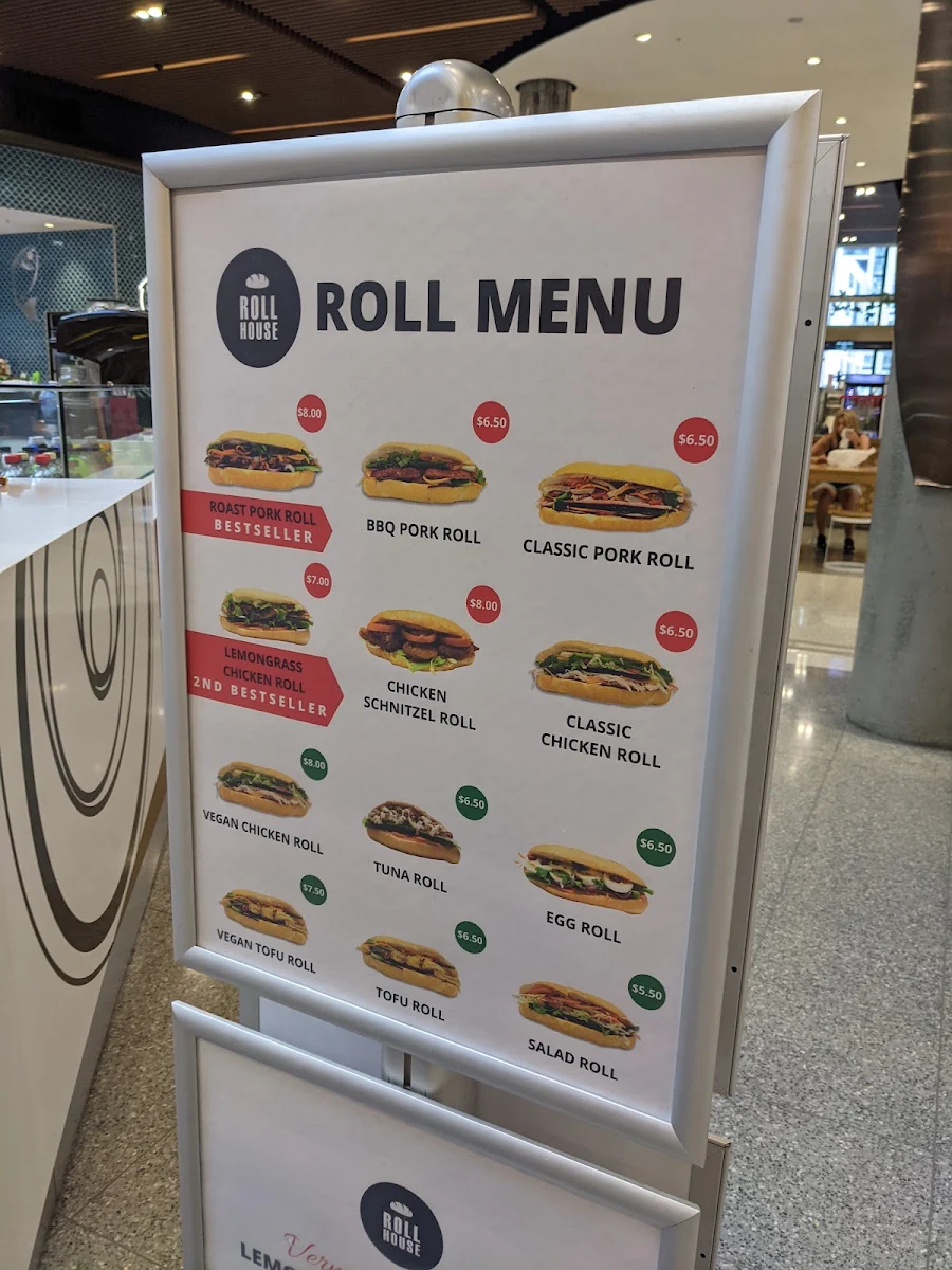 Menu, Roll House Wentworth Point