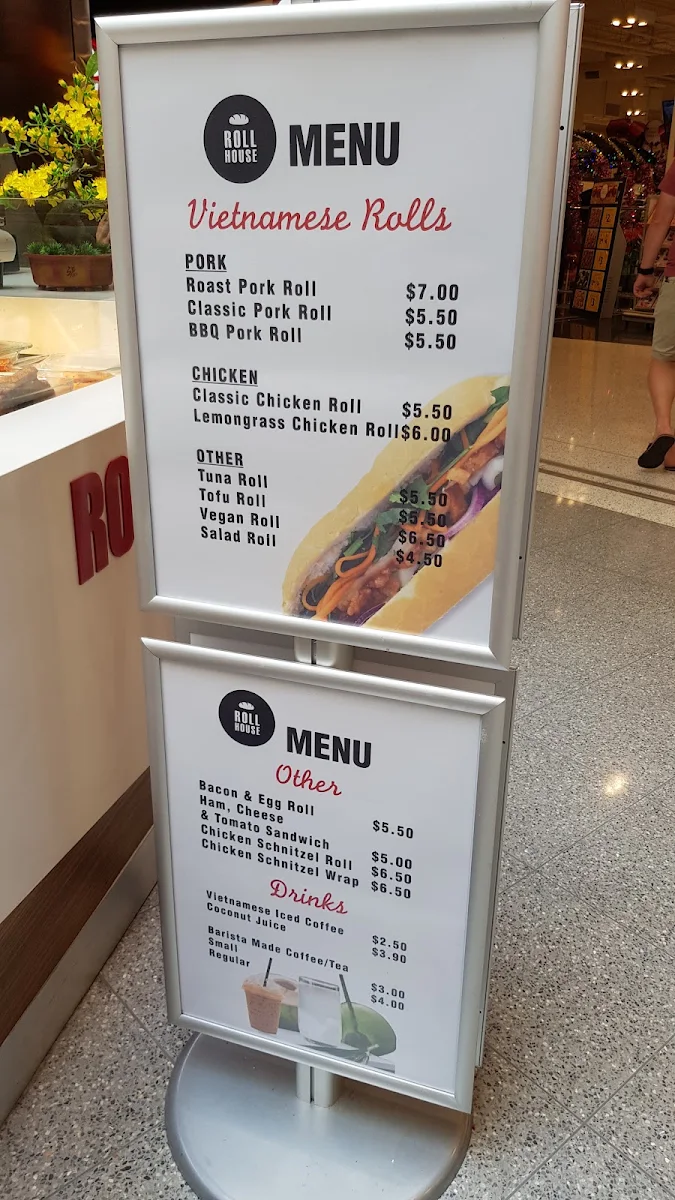 Menu, Roll House Wentworth Point