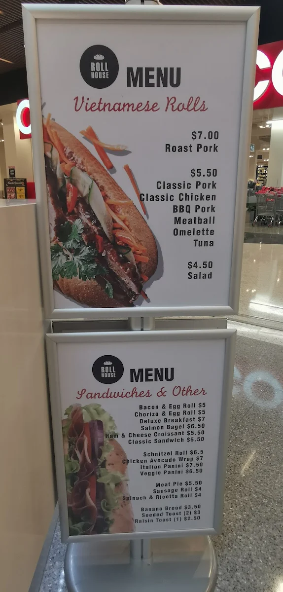 Menu, Roll House Wentworth Point