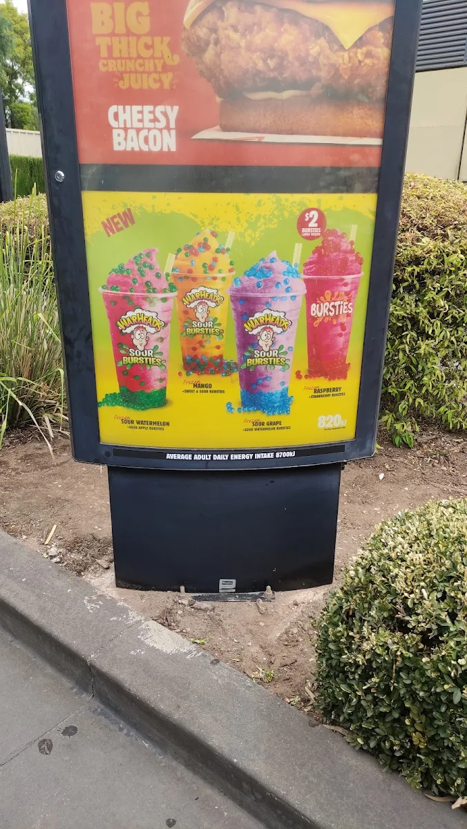 Menu, Hungry Jack's Burgers Nuriootpa