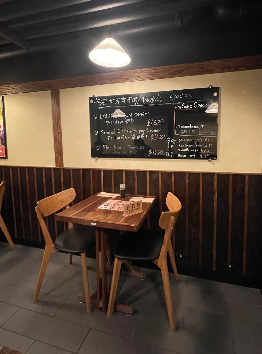 Menu, Izakaya Uomichi