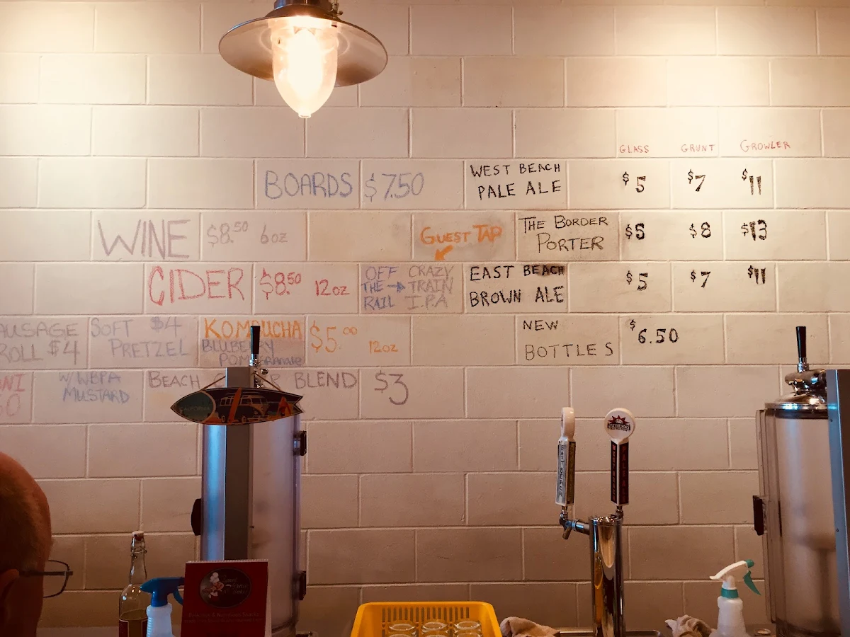 Menu, White Rock Beach Beer Company