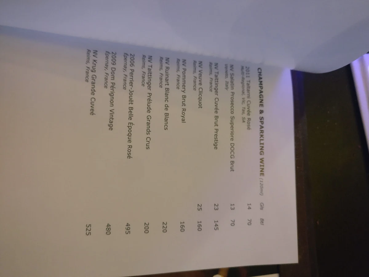 Menu, The Atrium on 35