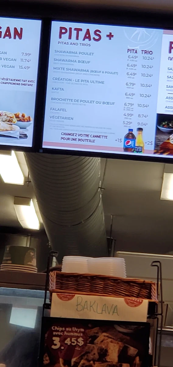 Menu, Restaurant Boustan