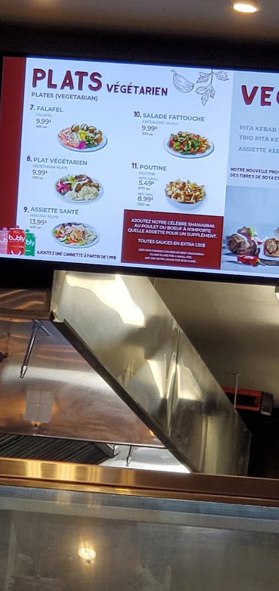 Menu, Restaurant Boustan