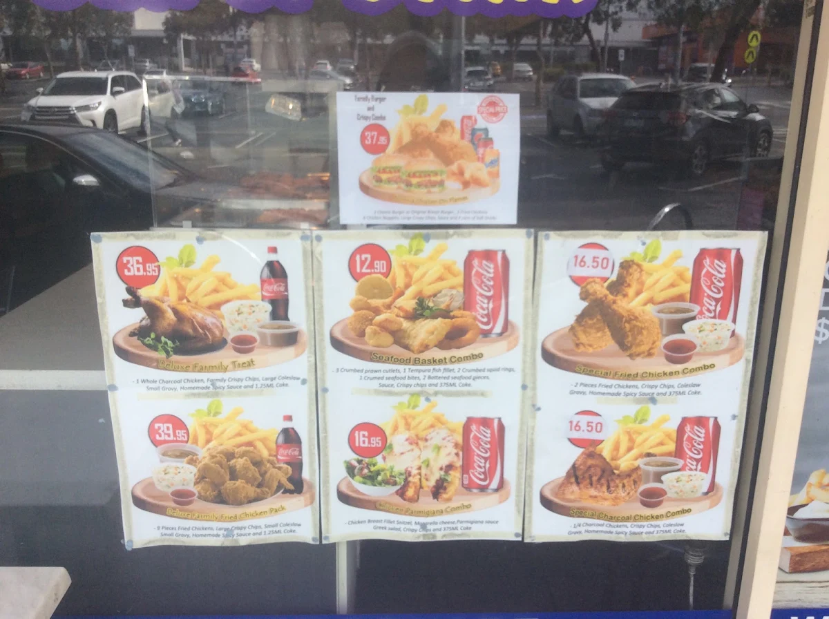 Menu, Boronia Chicken on Flames