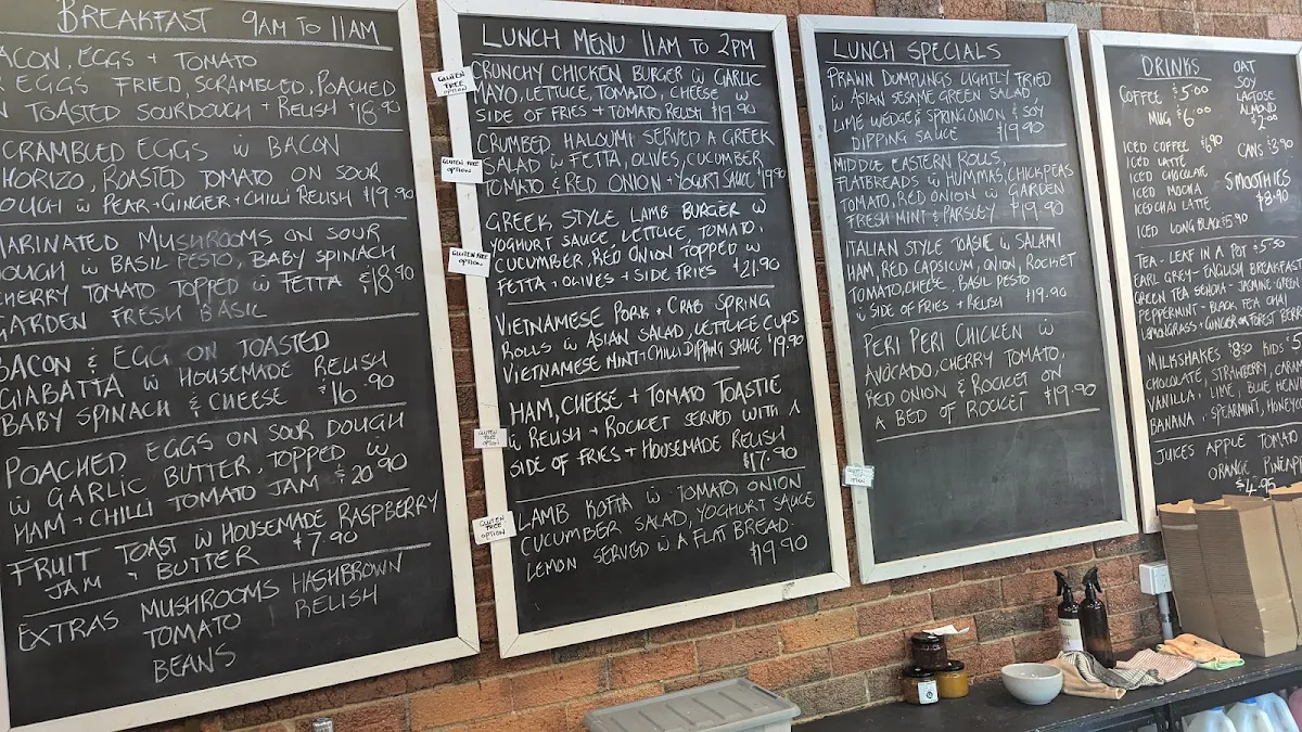 Menu, Cafe 56