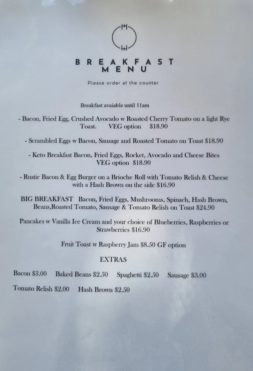 Menu, Cafe 56