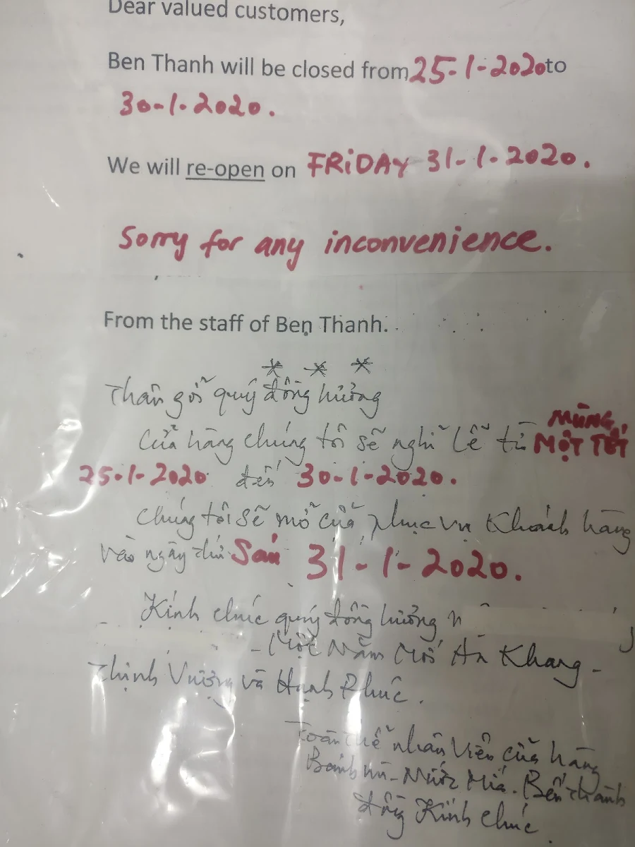 Menu, Bến Thành