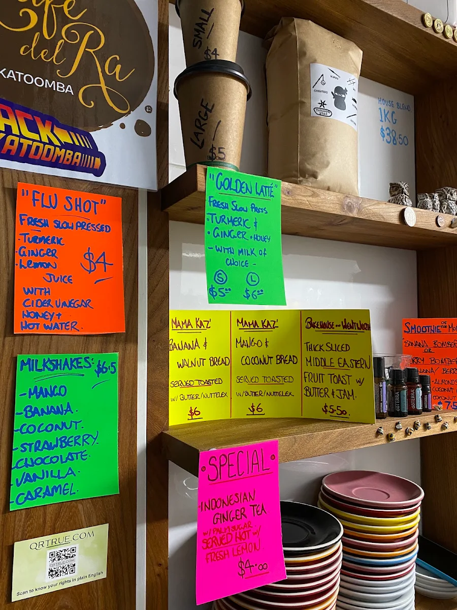Menu, Christina's Cafe