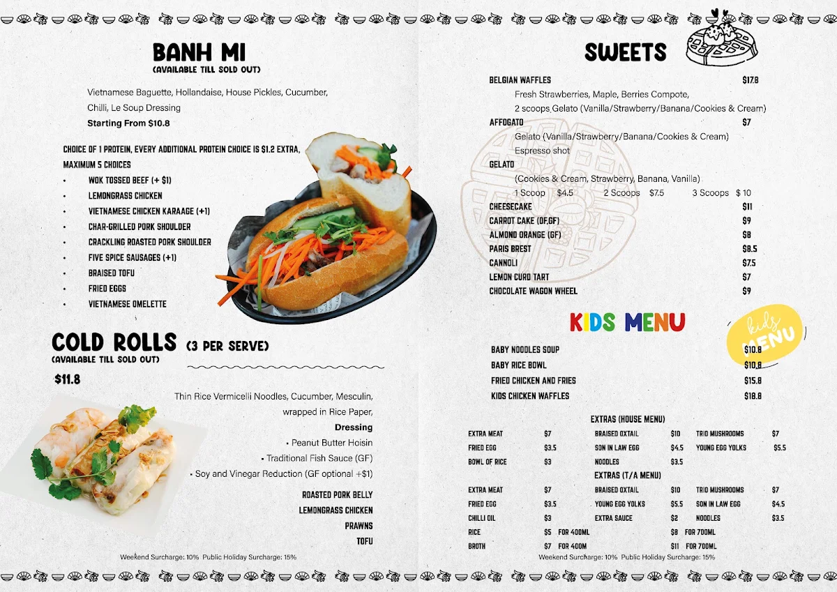 Menu, Le Soup