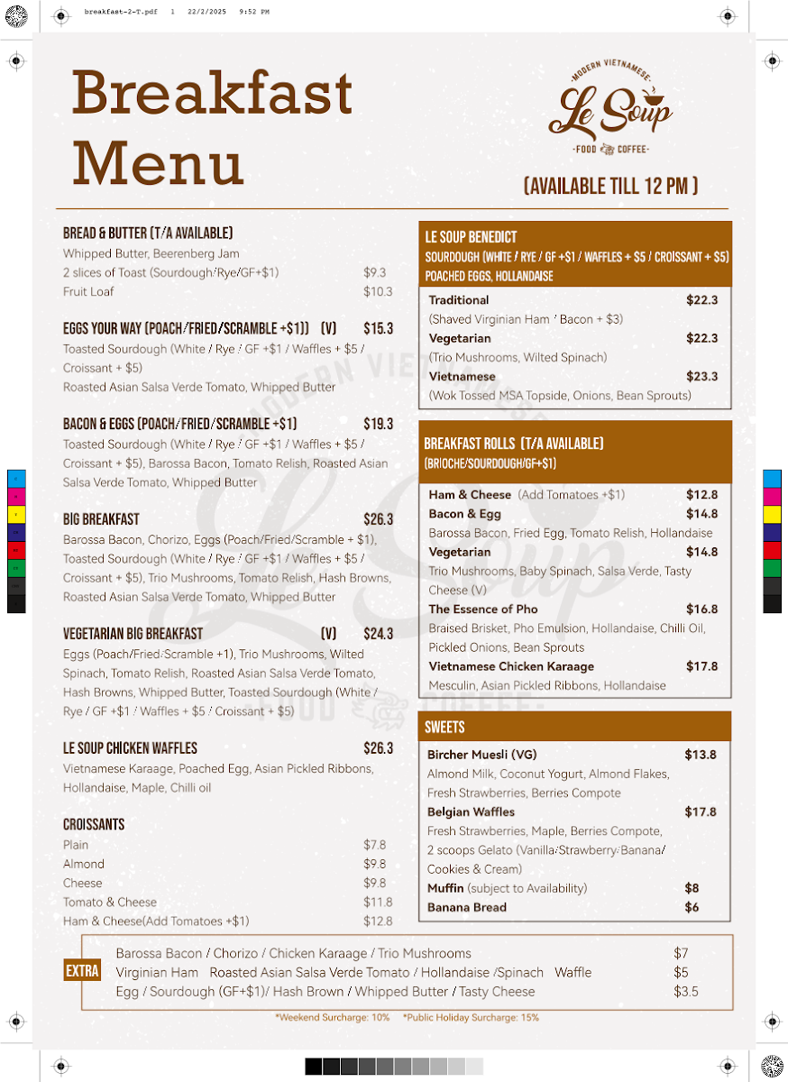 Menu, Le Soup
