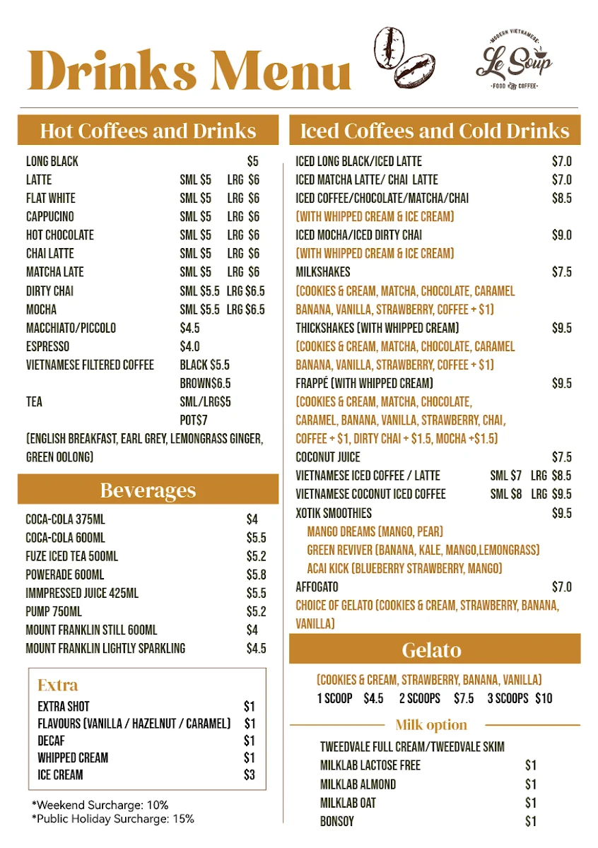 Menu, Le Soup