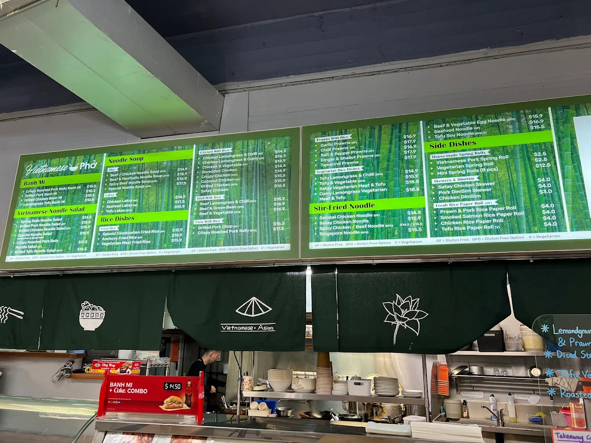 Menu, Vietnamese Pho