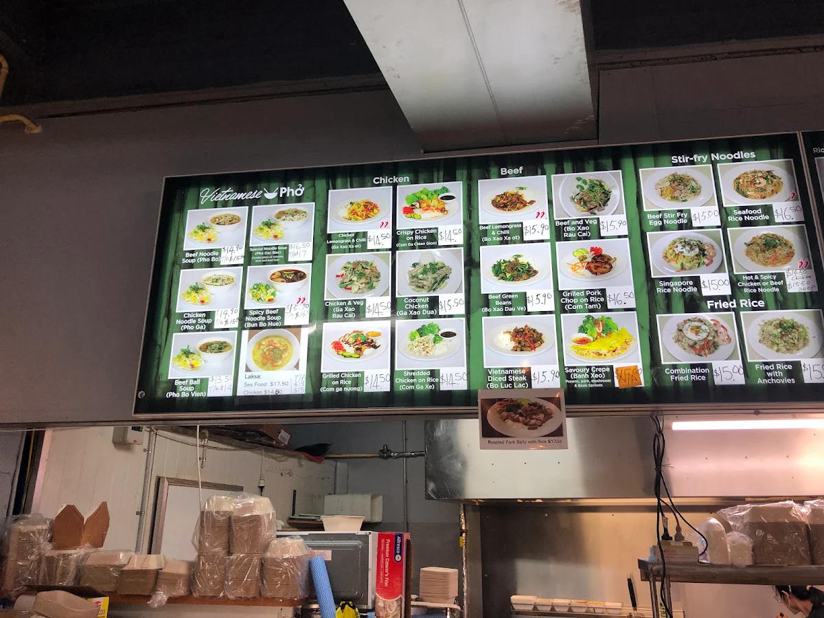 Menu, Vietnamese Pho
