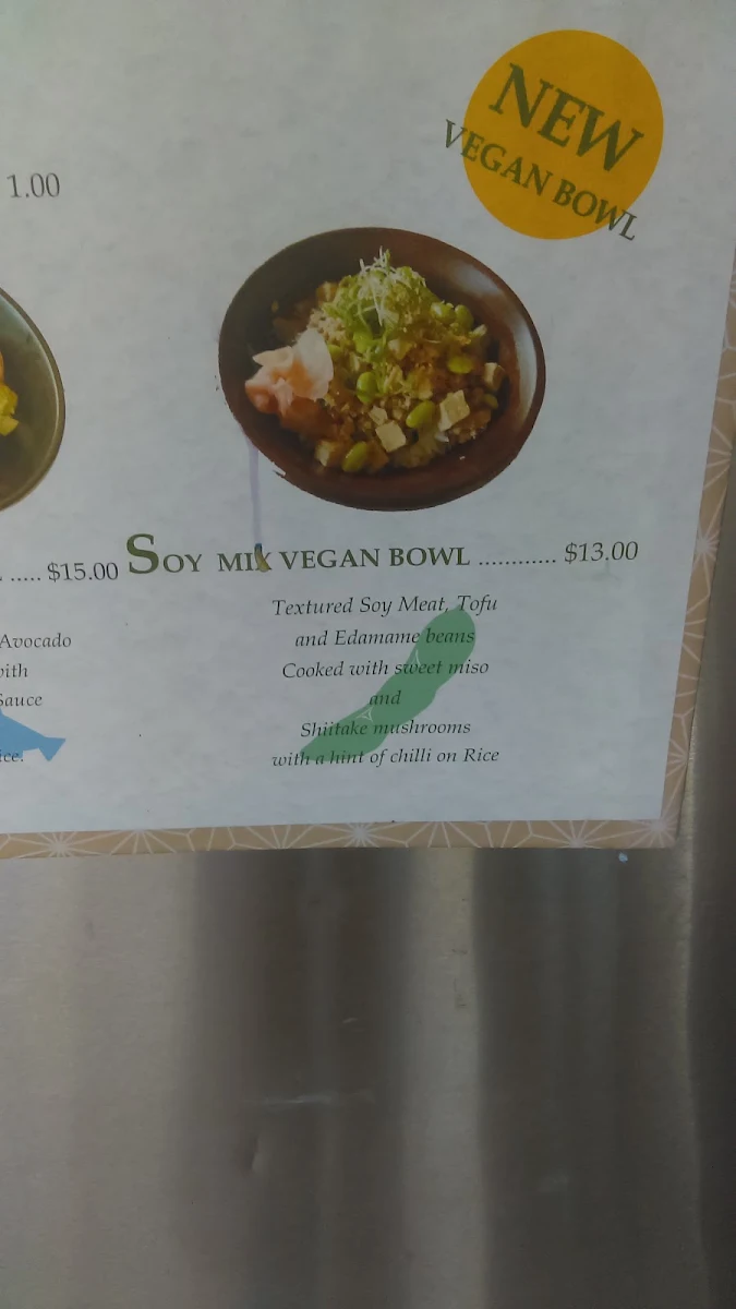 Menu, Konoha Sushi Cafe