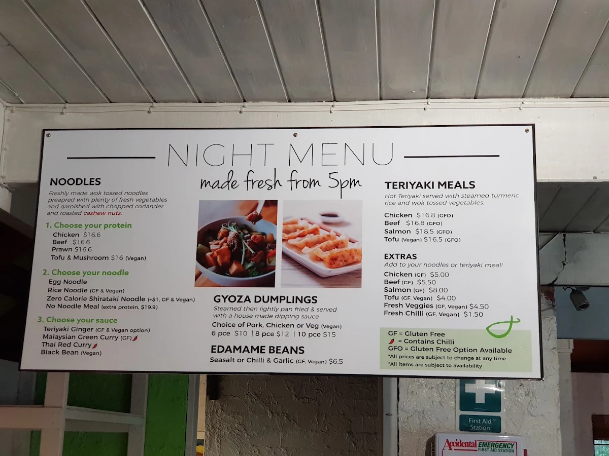 Menu, Peko Peko Dunsborough