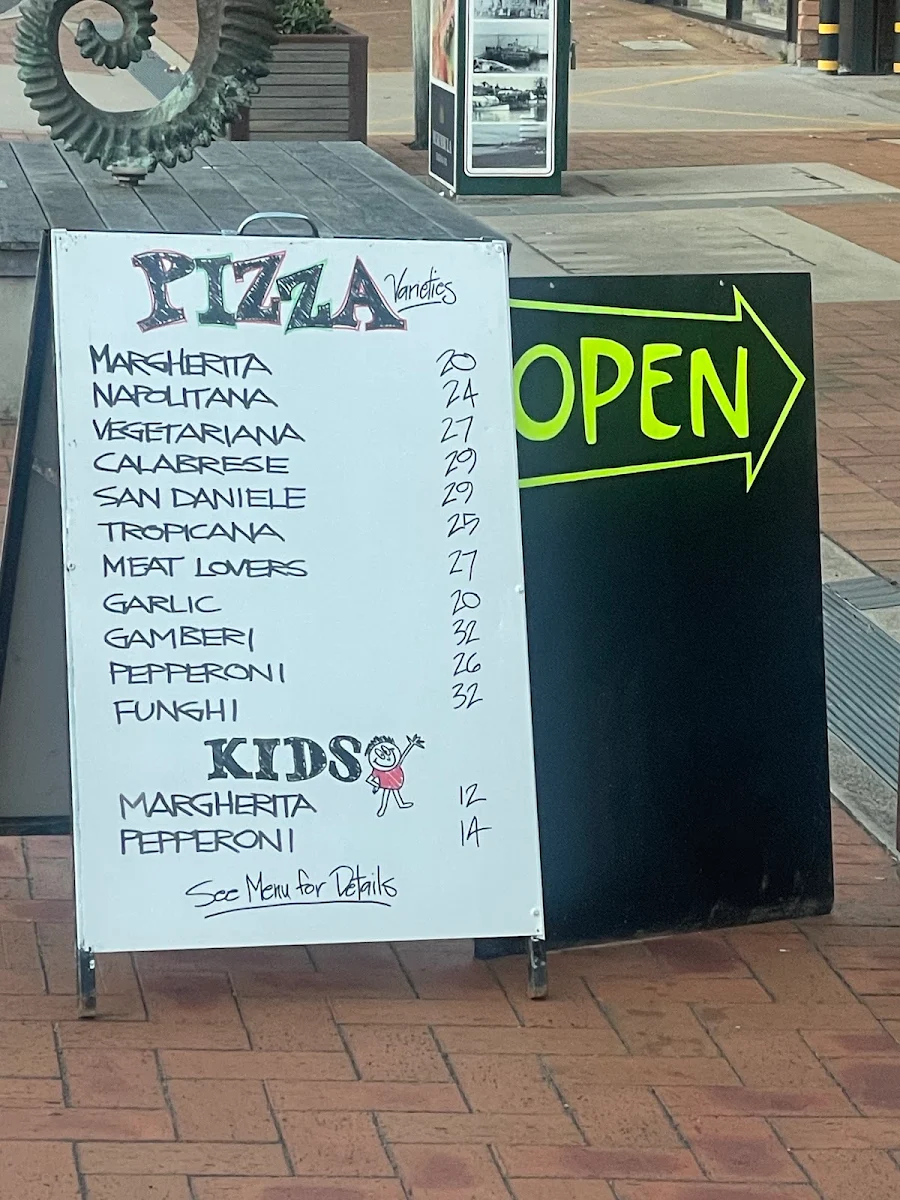 Menu, Pane & vino