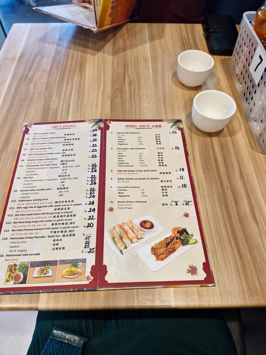 Menu, My Tho