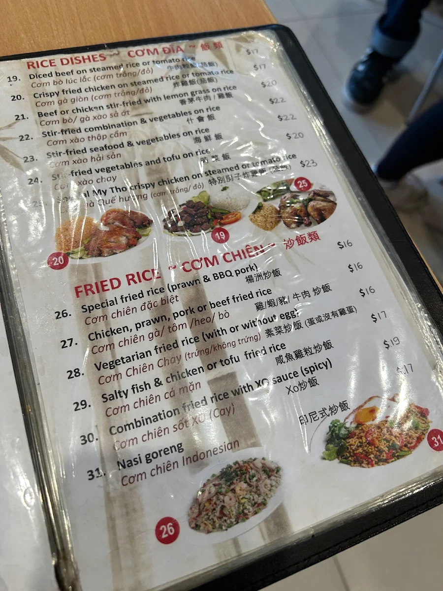 Menu, My Tho