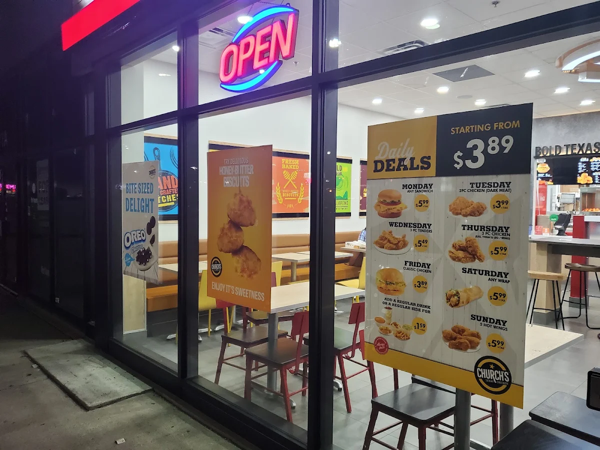 Menu, Church's Texas Chicken