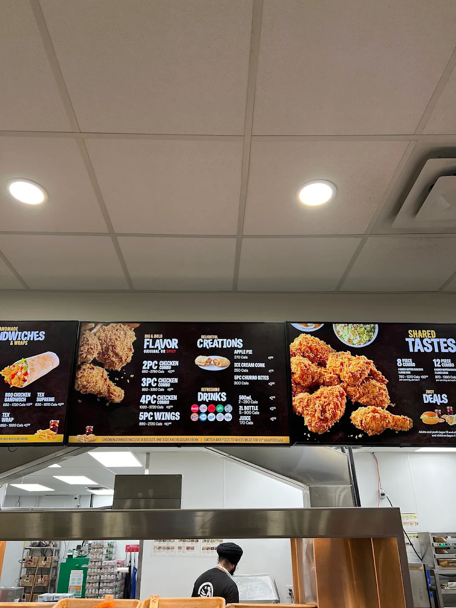 Menu, Church's Texas Chicken