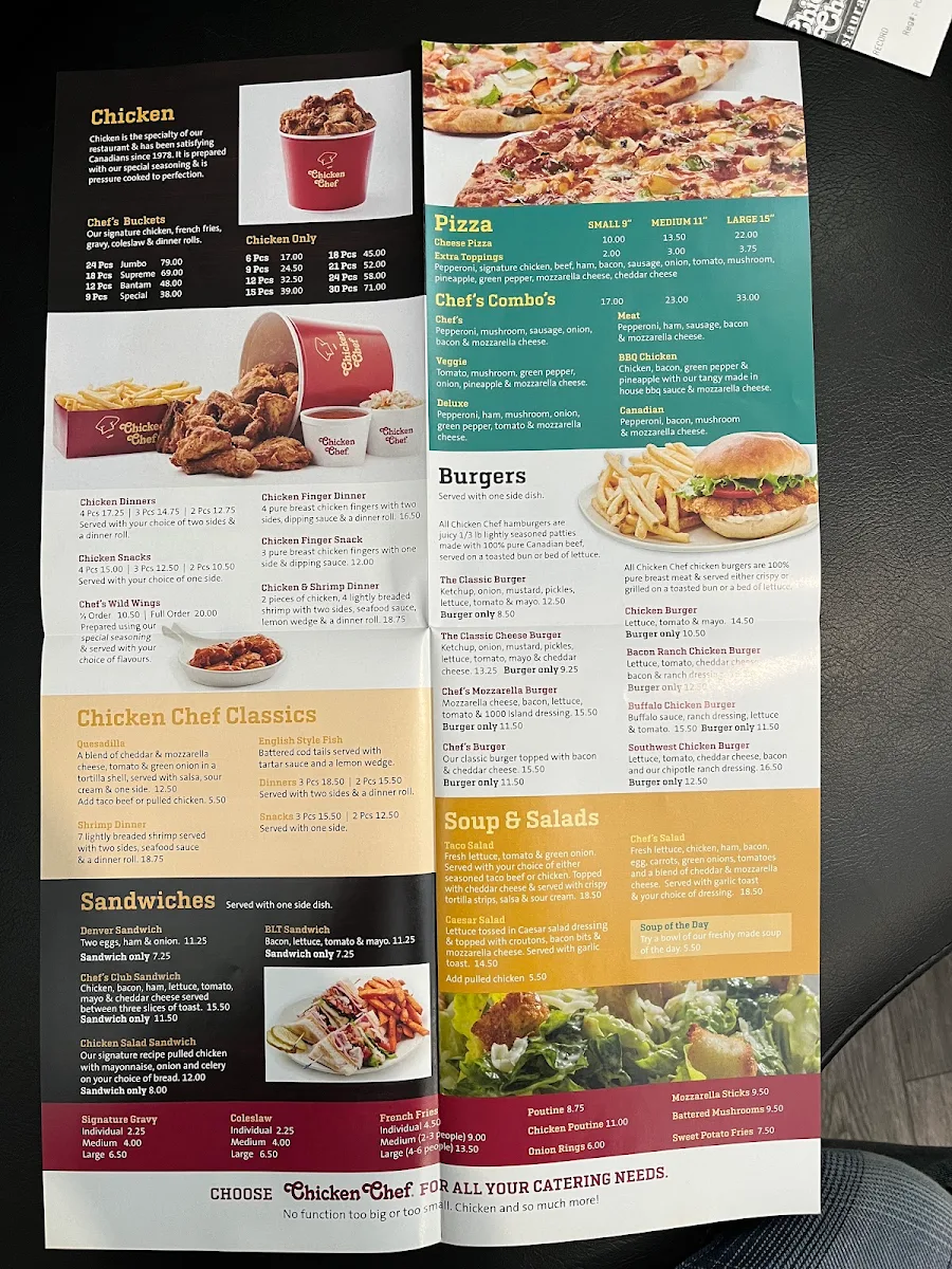 Menu, Chicken Chef - Souris