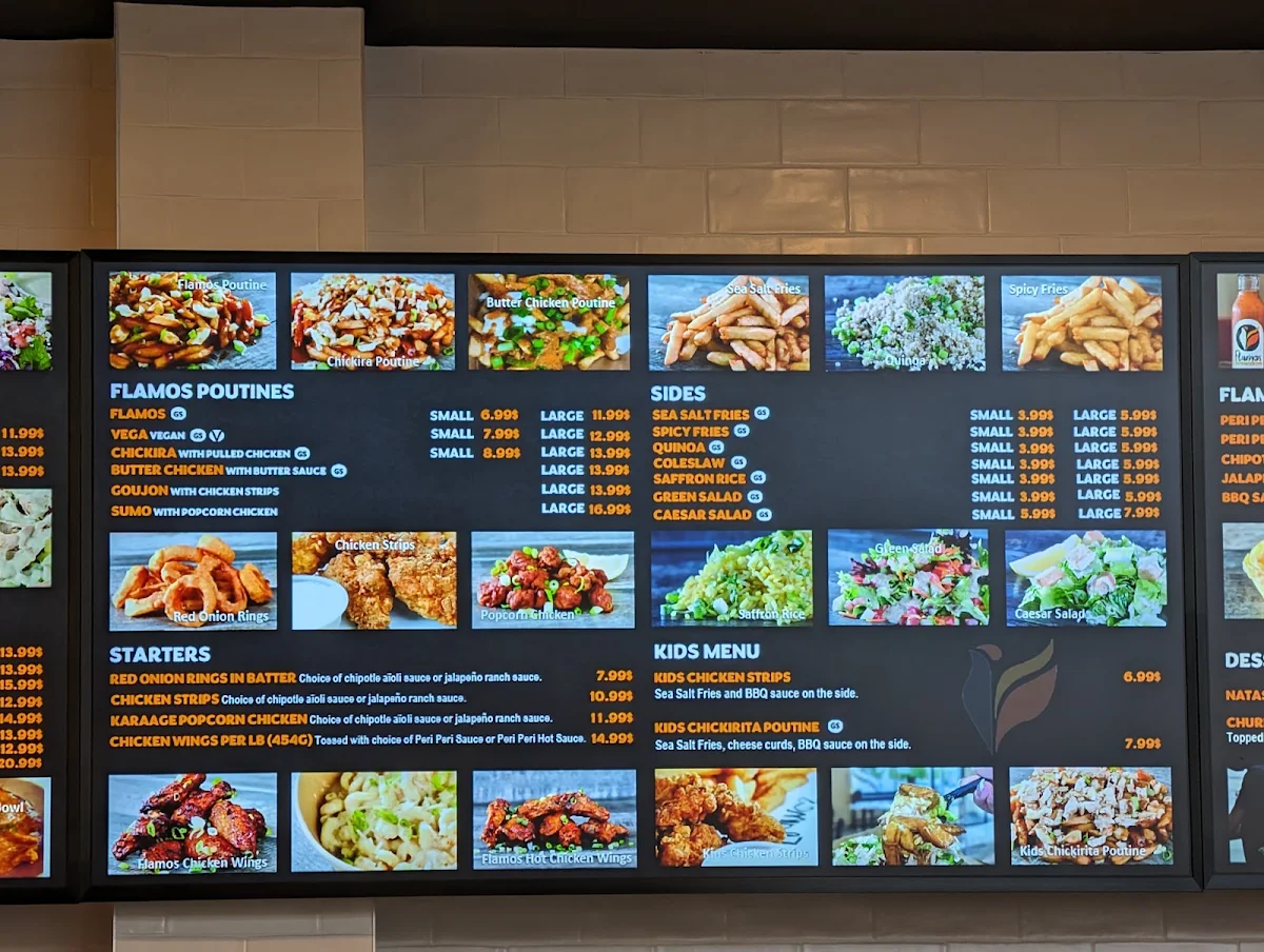 Menu, Flamos Peri Peri Chicken(Kitchener)