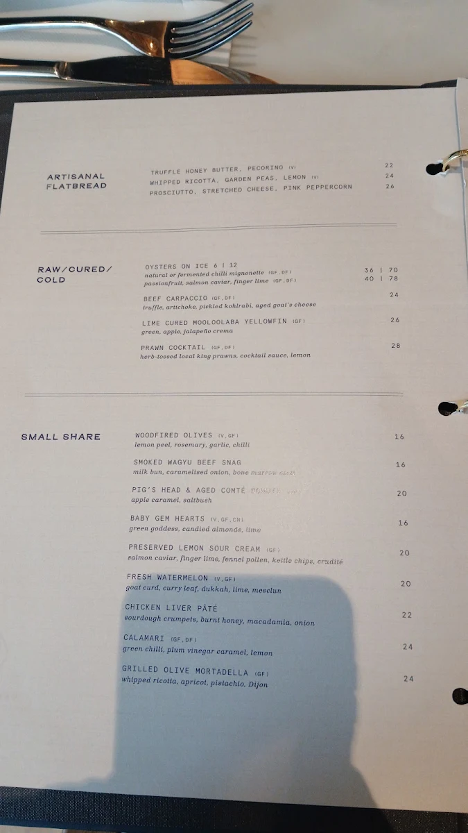 Menu, Sully's Rooftop
