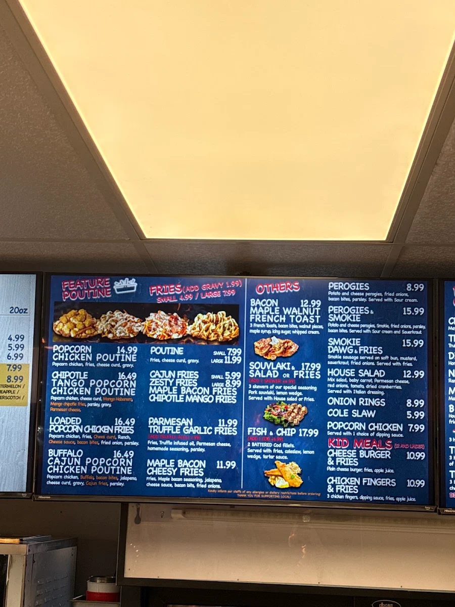 Menu, Breaded ’N’ Blended