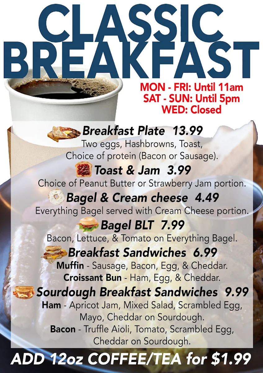 Menu, Breaded ’N’ Blended
