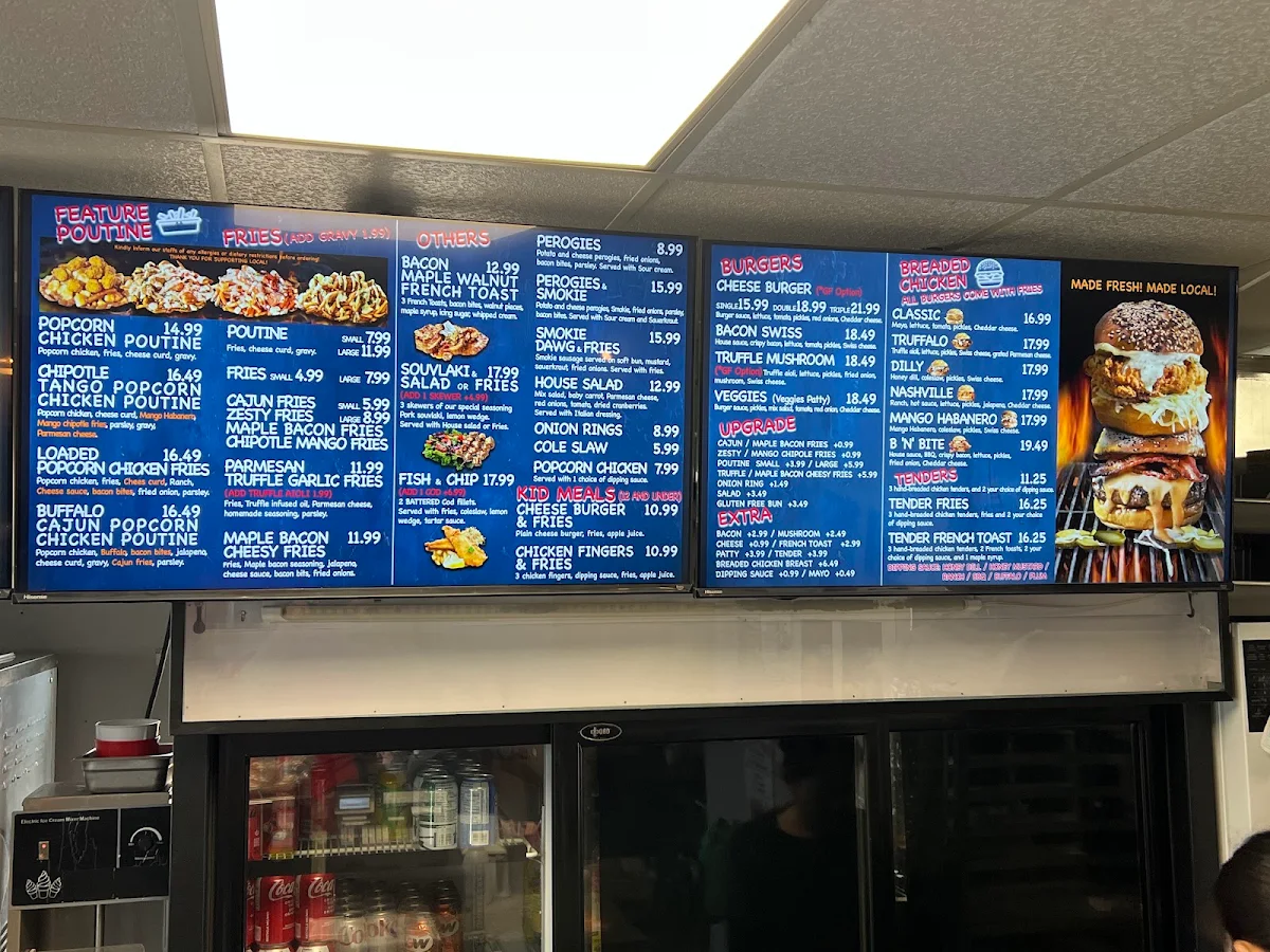Menu, Breaded ’N’ Blended