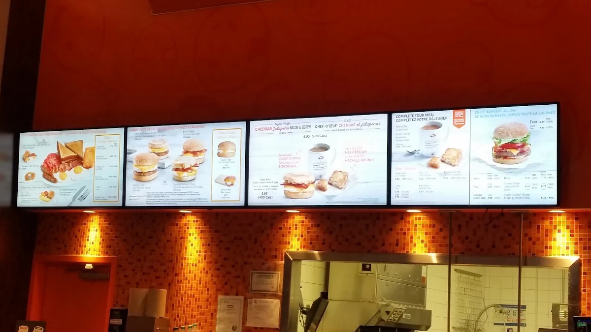 Menu, A&W Canada