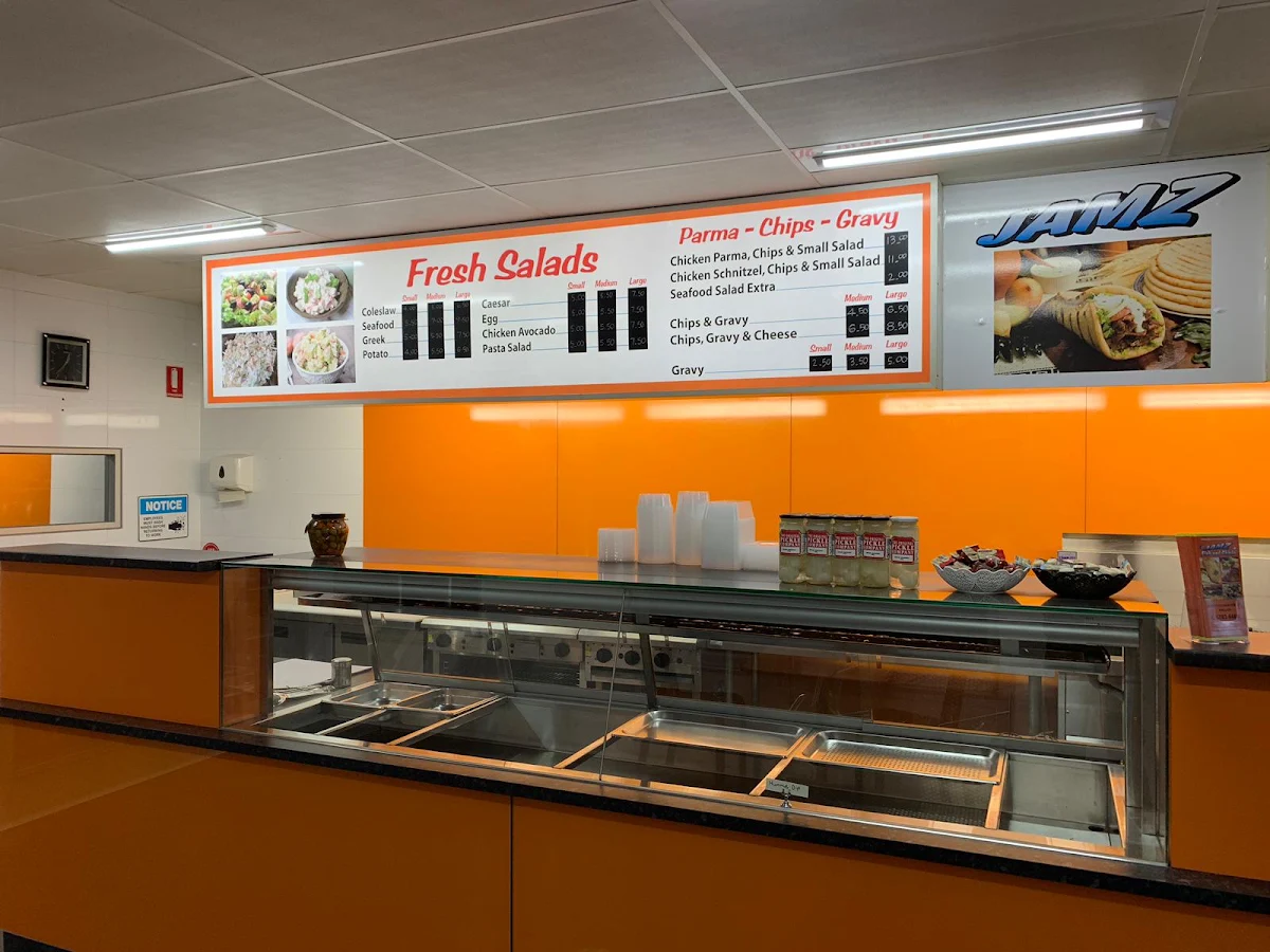 Menu, Jamz fish and chips