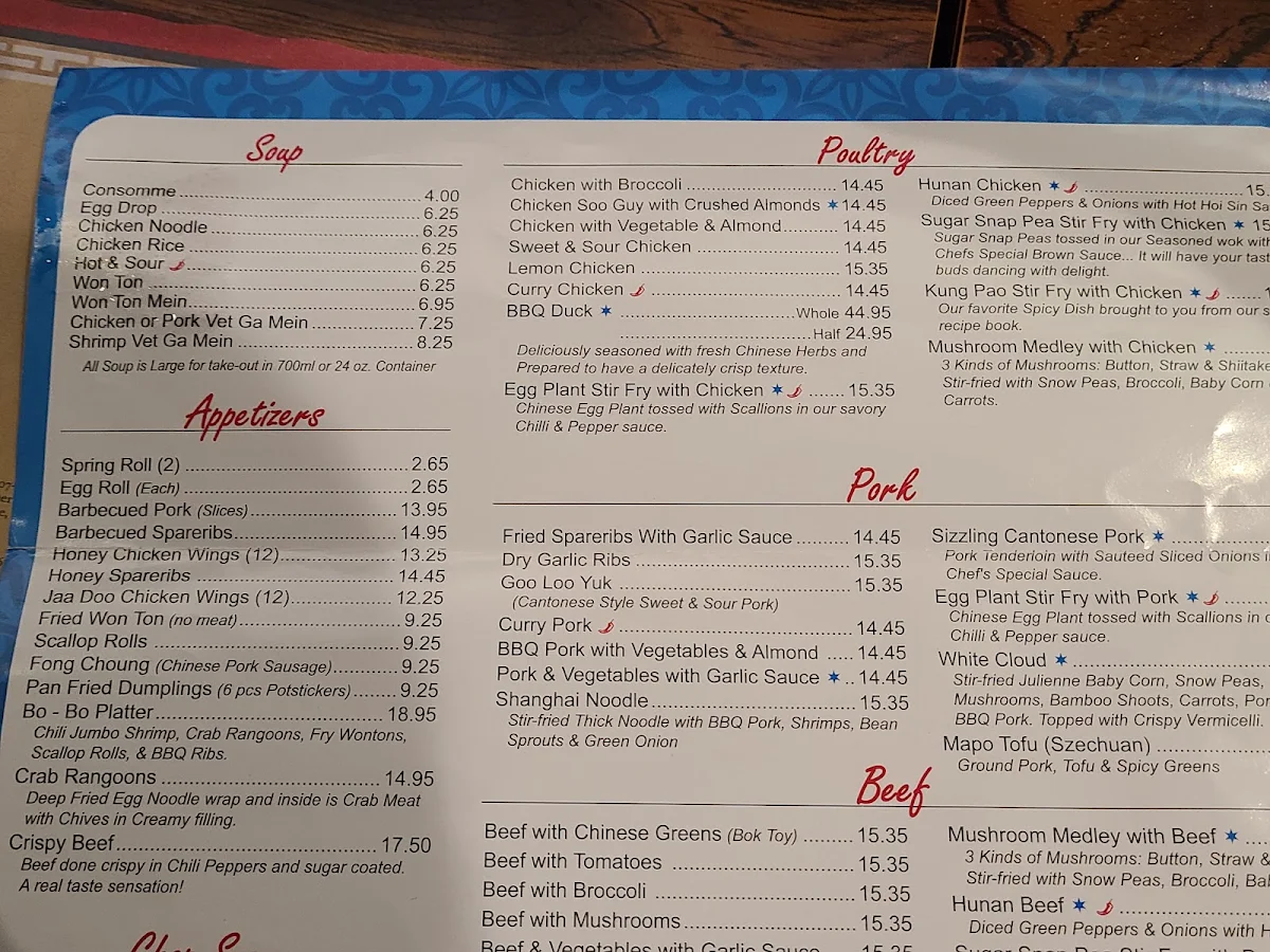 Menu, Happy Jack's Restaurant & Patio