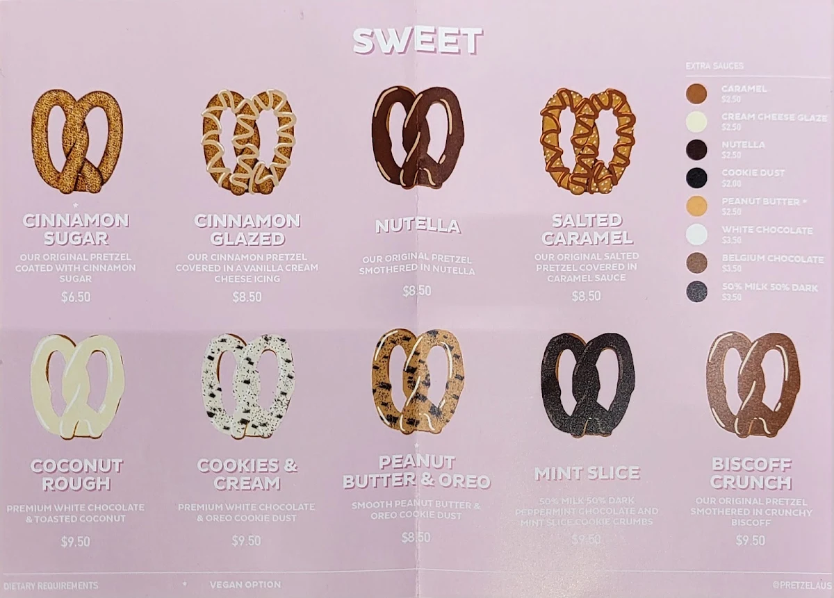 Menu, Pretzel Karrinyup