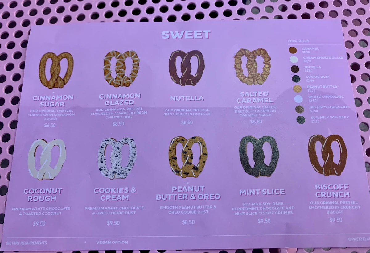 Menu, Pretzel Karrinyup