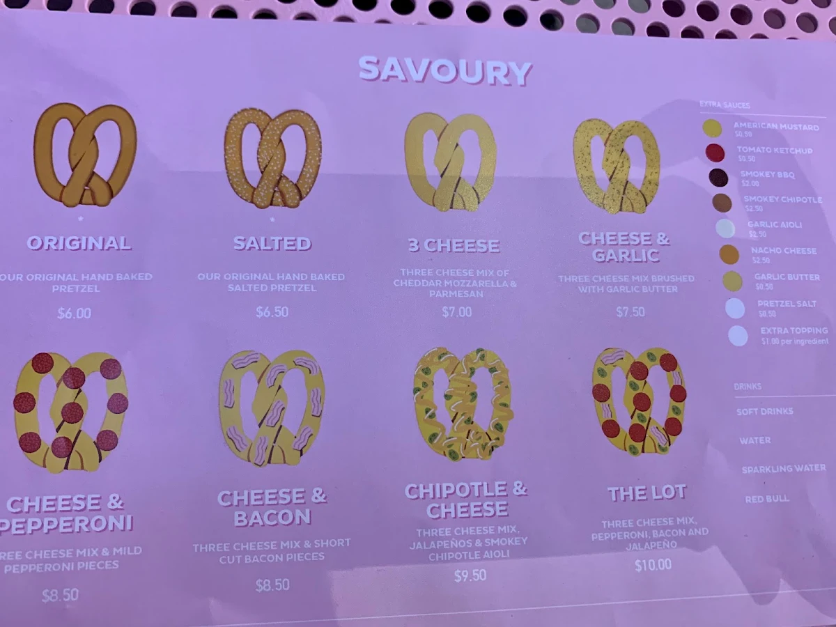 Menu, Pretzel Karrinyup