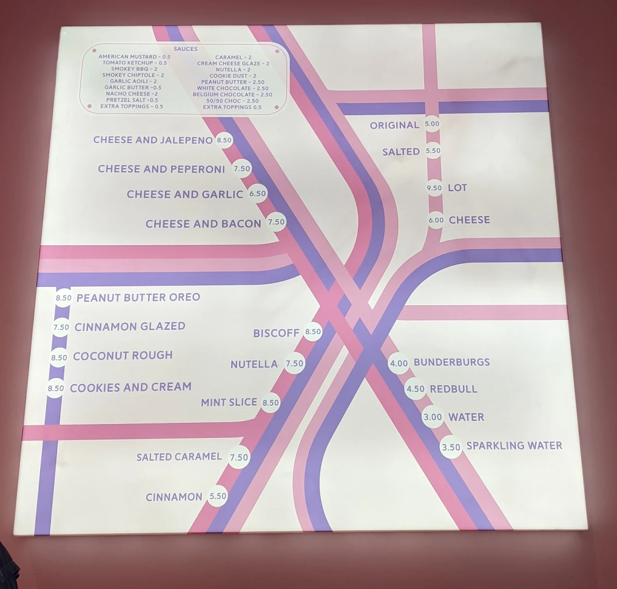 Menu, Pretzel Karrinyup