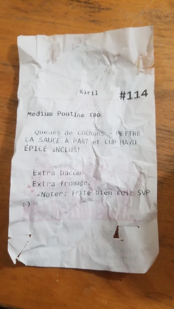 Menu, Pizza Salvatoré