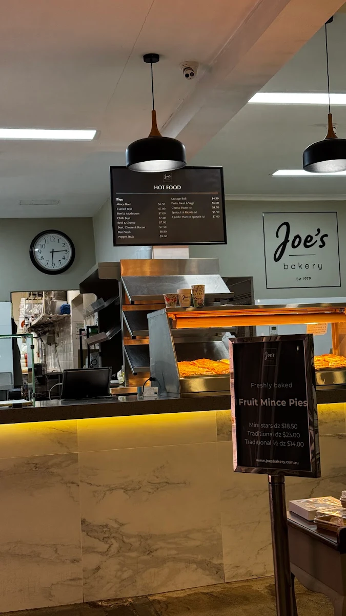 Menu, Joe's Bakery