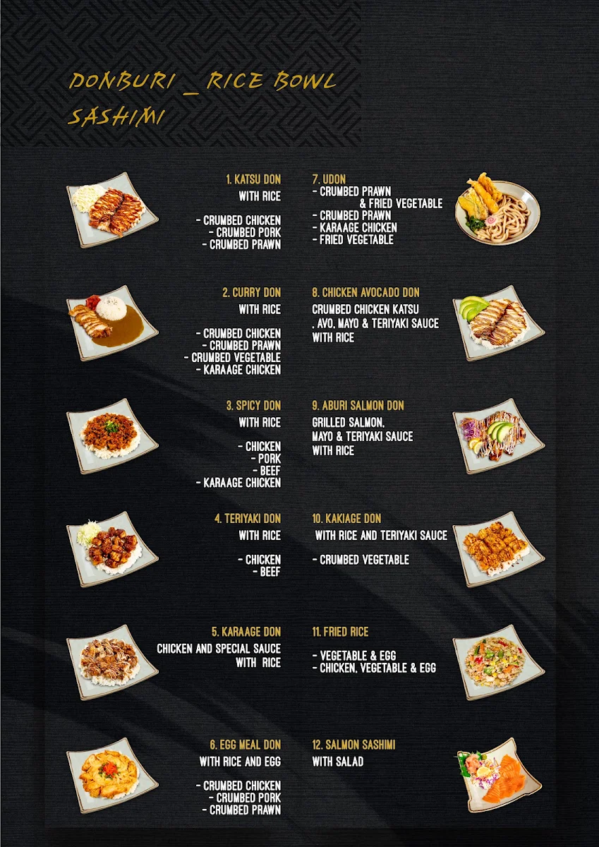 Menu, Sushi Break Helensvale