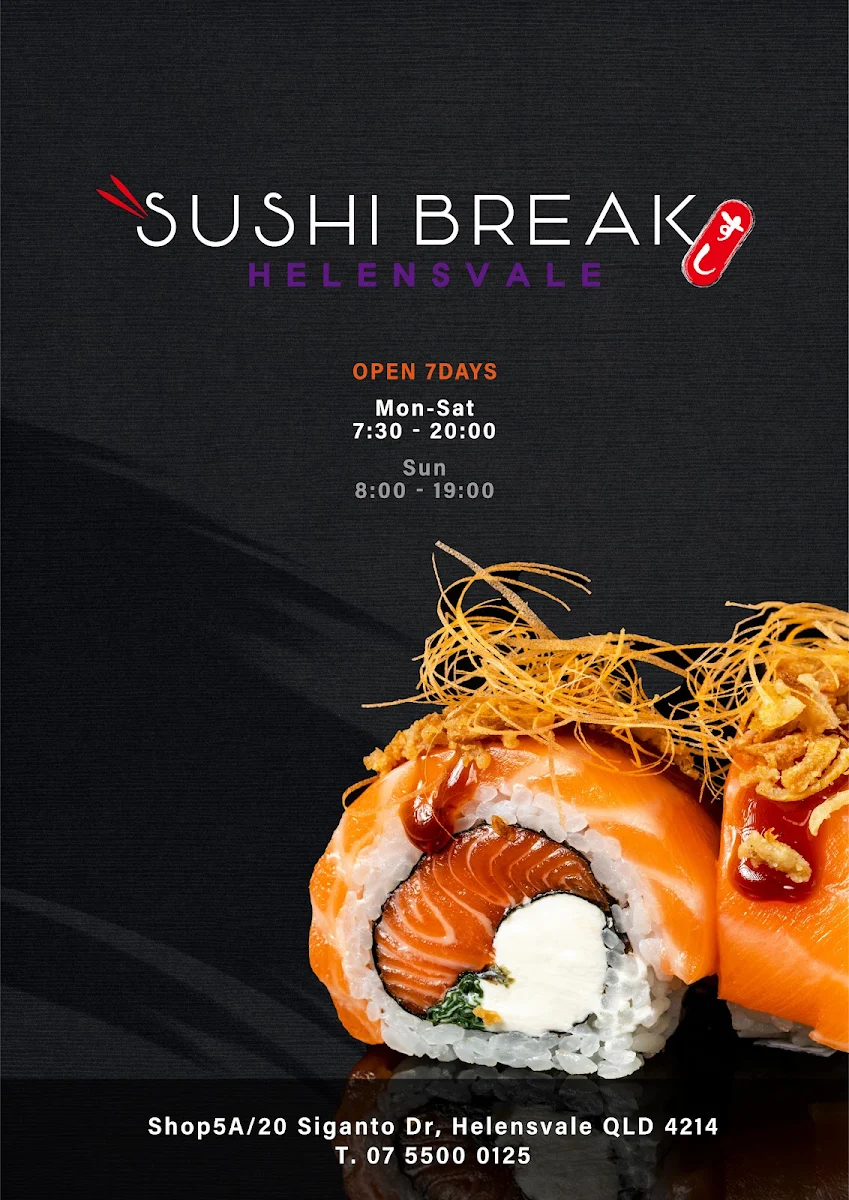 Menu, Sushi Break Helensvale
