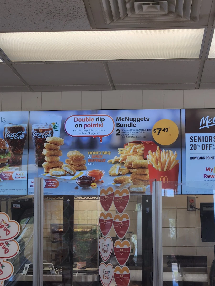 Menu, McDonald's