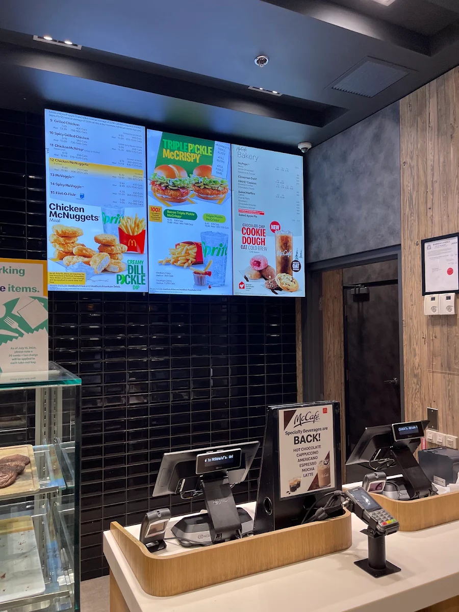 Menu, McDonald's
