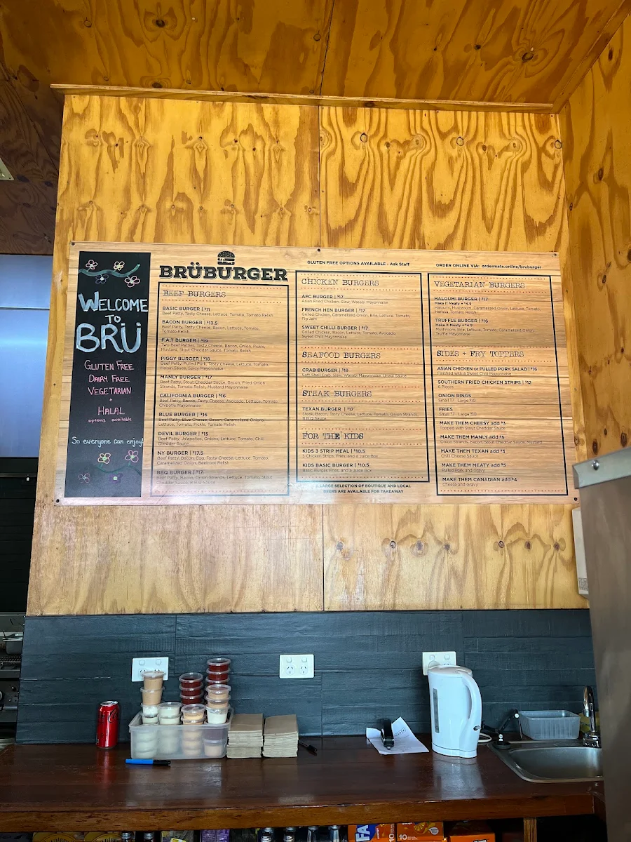 Menu, BRUBURGER