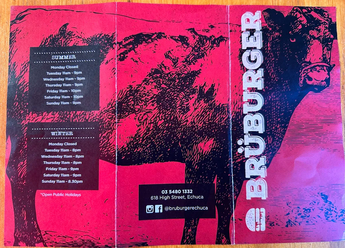 Menu, BRUBURGER