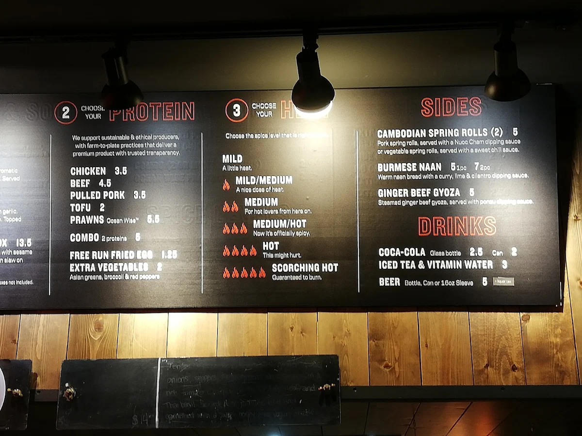 Menu, Noodlebox